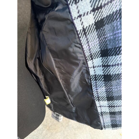 VTG 80s Maralyn Me Preppy Academic Plaid Wool Double Breasted Peacoat Jacket - Picture 11 of 11